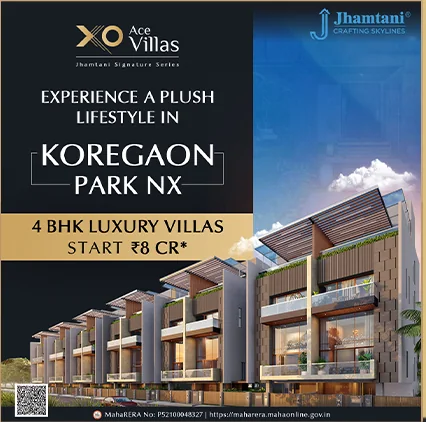 Luxury villa launch creative with a 4 BHK pricing call-out and RERA/QR footer