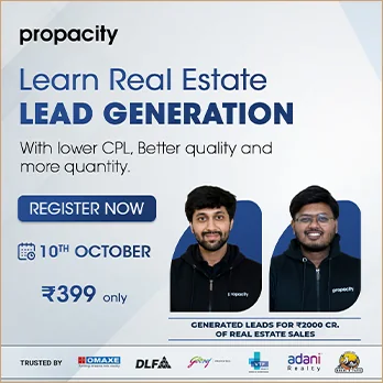 Webinar promotion creative for real estate lead generation with speakers and registration CTA